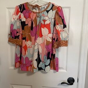 CROSBY by Mollie Burch Multicolor Floral Blouse